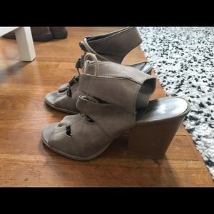 Qupid lace up wedges